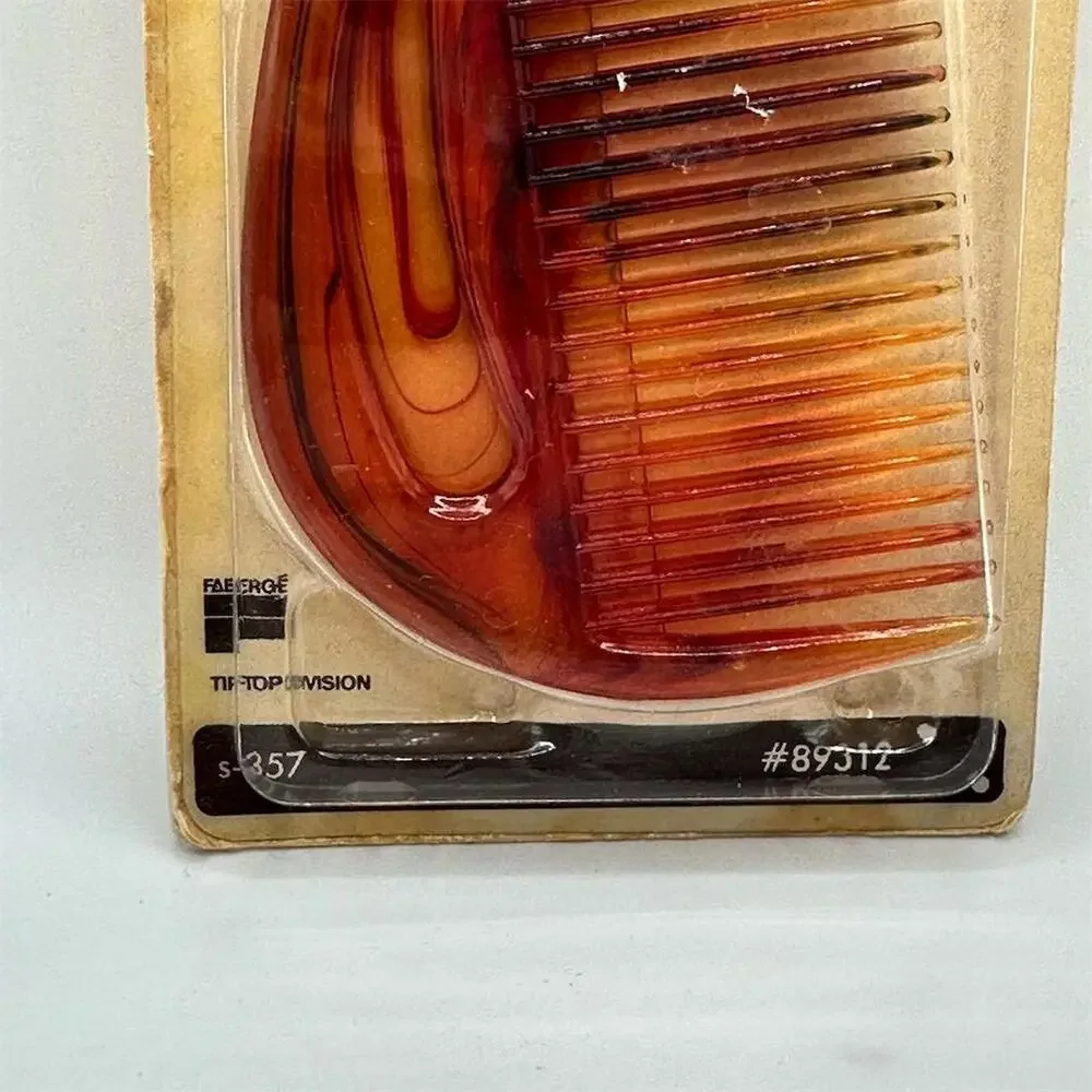 Vintage Pocket Wetset Comb Faux Tortoise Shell Design NOS